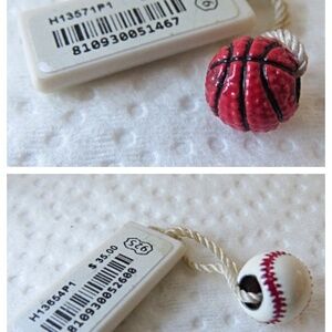2 PERSONA 925 CHARMS Baseball & Basketball